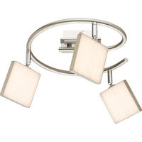 LED DECKENLEUCHTE BRAVA Silber matt Chrom - Silberfarben, Metall (28/28/18.8cm) - Globo Lighting