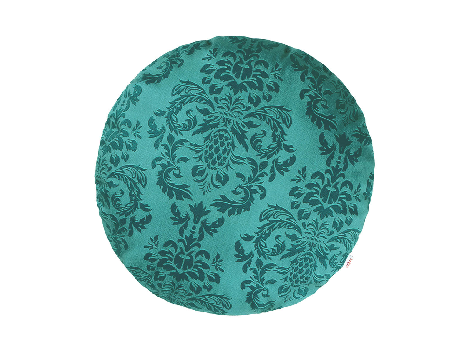 KISSENNHÜLLE Rund Epoche petrol-grün 50 cm Ø - Petrol, Textil (50/50cm) - beties Heimtextil