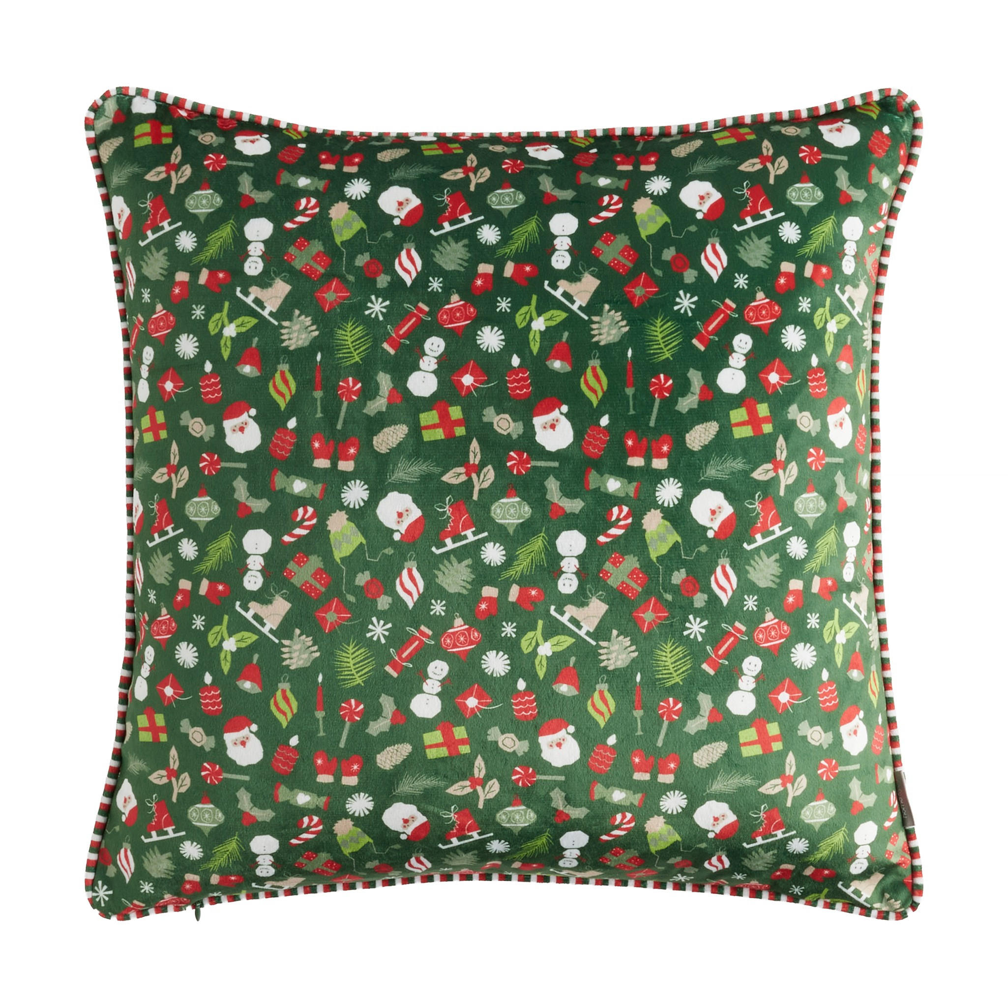 KISSENBEZUG Festio, 45x45cm, Grün, Weihnachten Kissenhülle, Weihnachtsdeko, Christmas, Weihnachtsmotiv Sofakissen Dekokissenbezuge - Grün, Kunststoff (45/45cm) - home&you