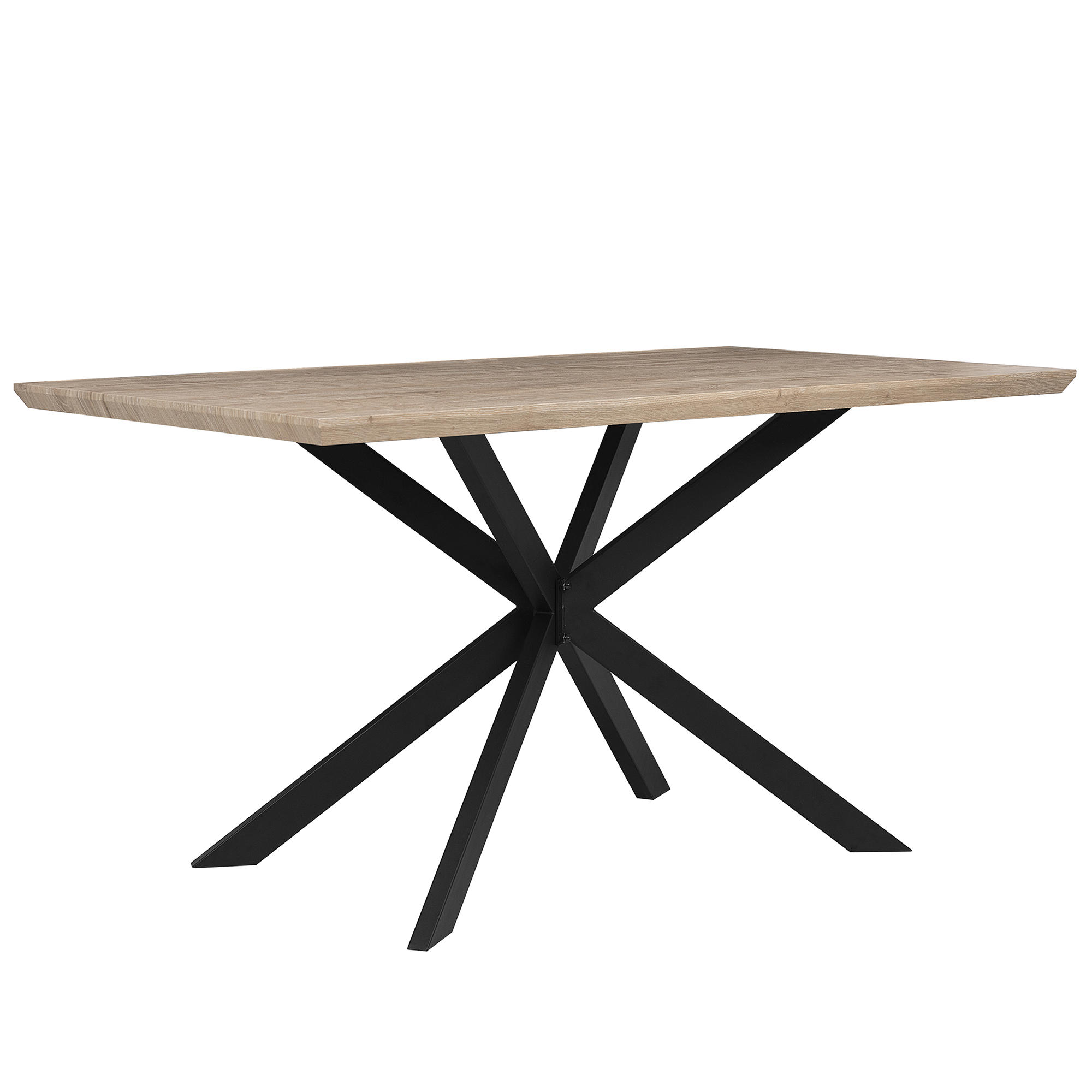 JÍDELNÍ STŮL 140/80/75 cm Světle hnědý, Černý Obdélníkový Spectra - světle hnědá, kompozitní dřevo (140/80/75cm) - Beliani