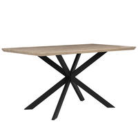 JÍDELNÍ STŮL 140/80/75 cm Světle hnědý, Černý Obdélníkový Spectra - světle hnědá, kompozitní dřevo (140/80/75cm) - Beliani