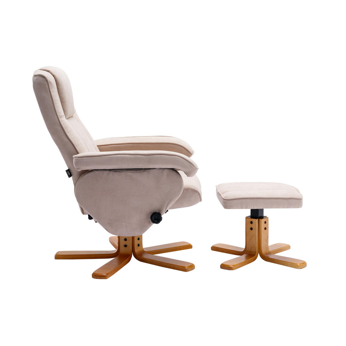 RELAXSESSEL CHARLES Stoffbezug Beige - Beige, Textil (75/95/68cm) - SVITA