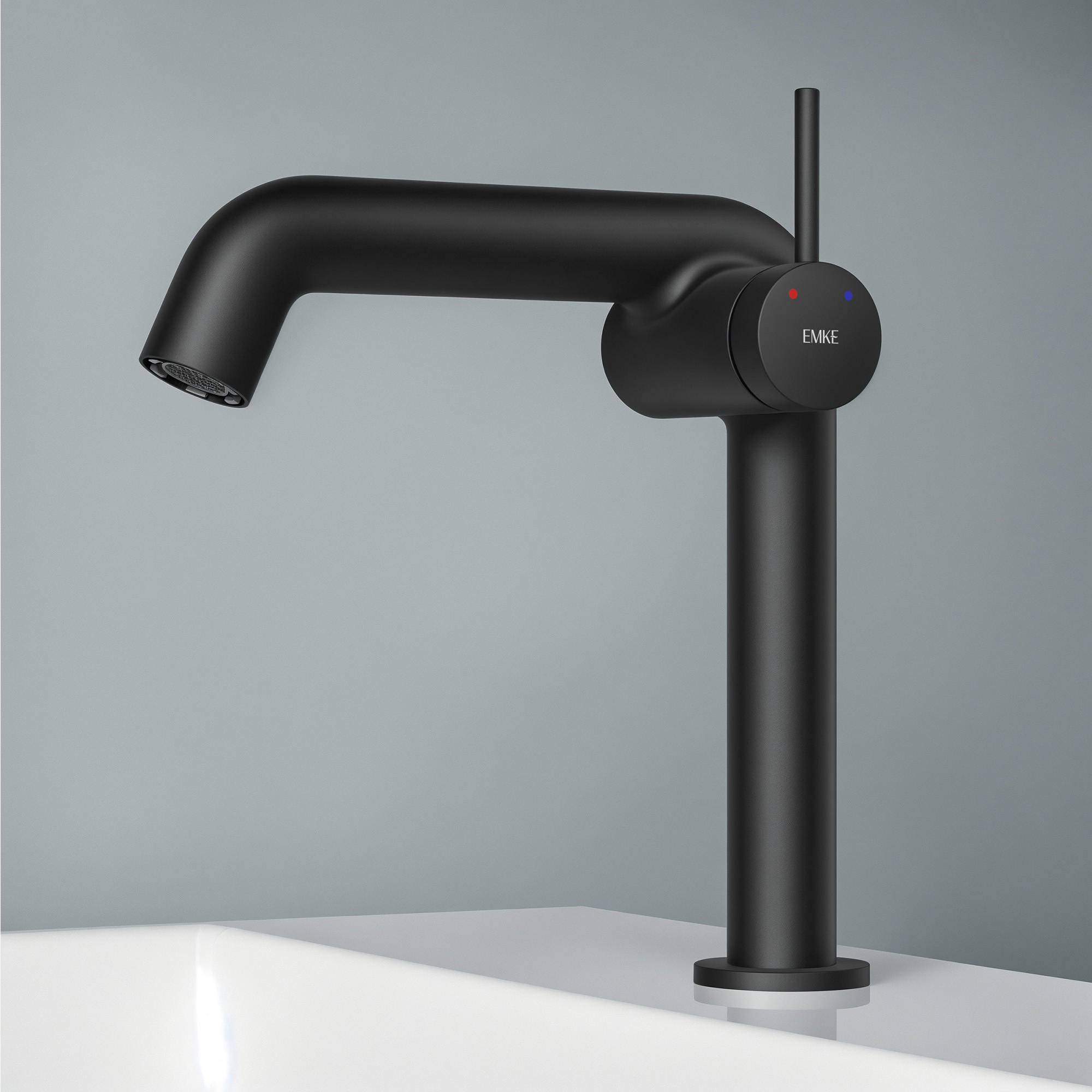 WASCHTISCHARMATUR Schwarz Matt 15cm - Schwarz, Metall (20/7.6/22.2cm) - EMKE