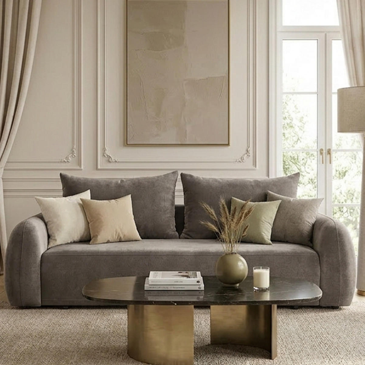SOFA MUNDUK mit Schlaffunktion, Grau - Grau, Textil (250/98/100cm) - Fedve