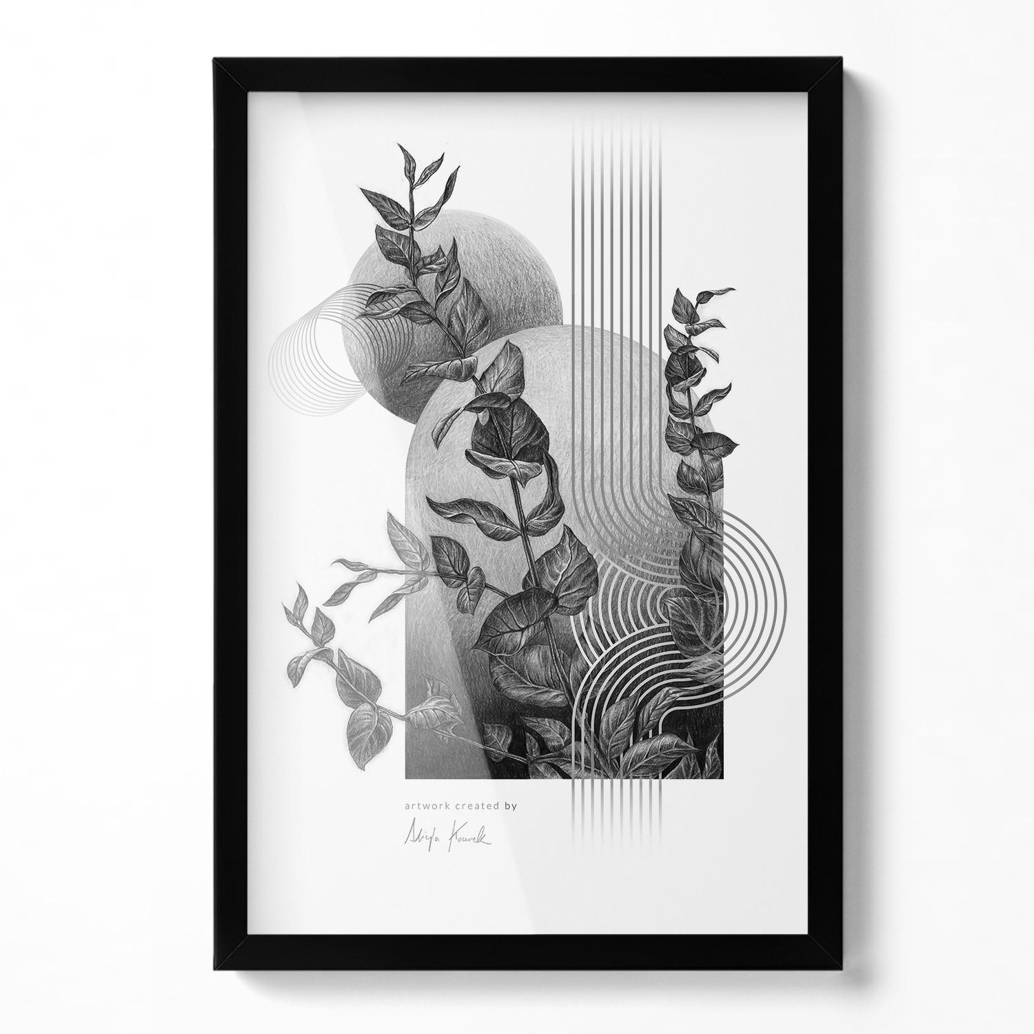 Wallfluent Bilderrahmen Schwarz 40x60x1.5 cm