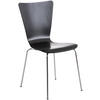 BESUCHERSTUHL Holz Schwarz - Schwarz, Holz/Metall (43/84/50cm) - CLP