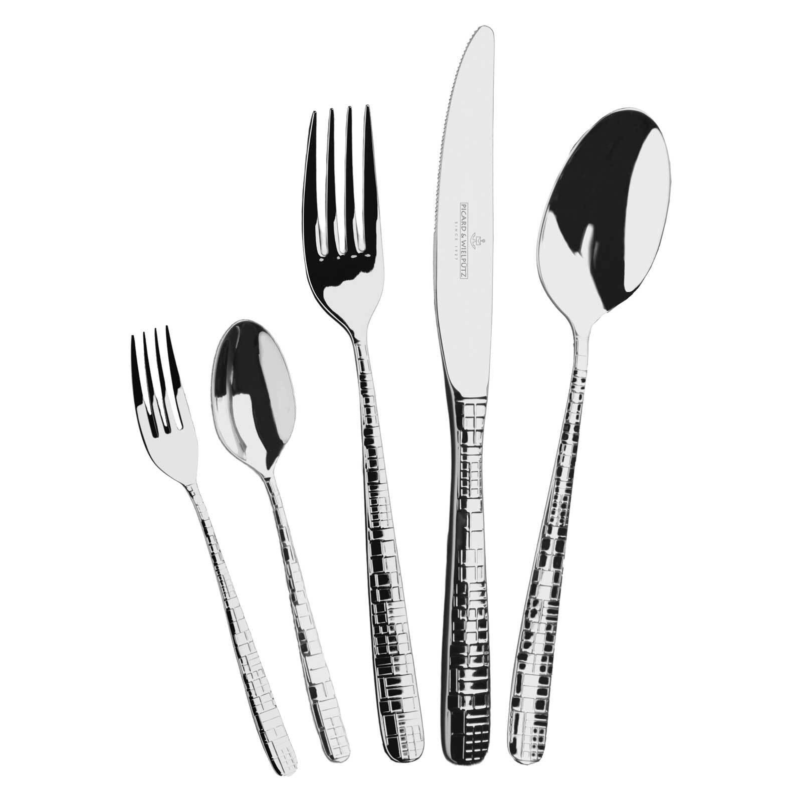 TAFELBESTECK Frame silber 30er Set - Silberfarben, Metall - Picard & Wielpütz