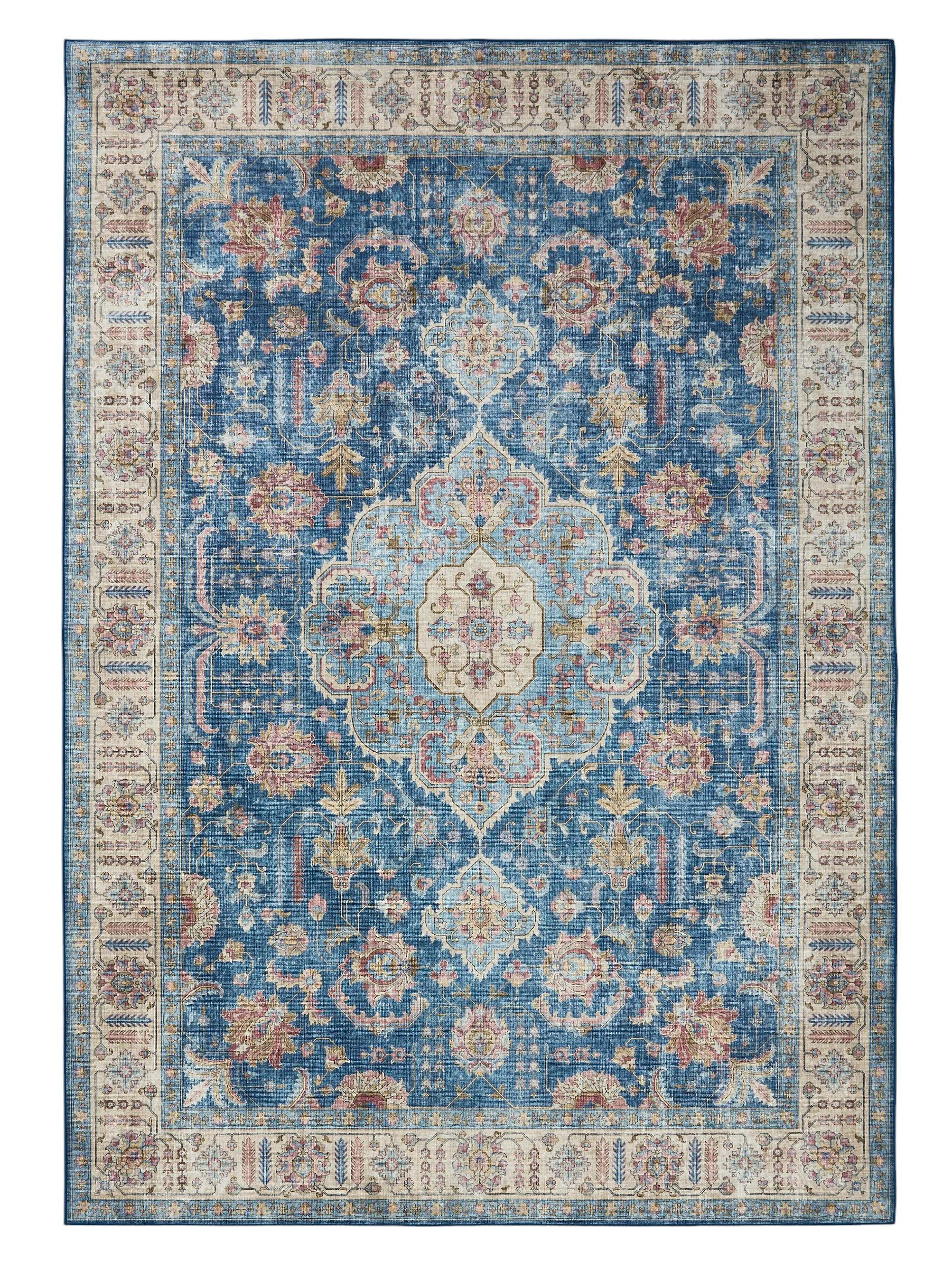 TEPPICH Laury Blau 120x170 cm - Blau, Textil (120/170cm) - benuta Pop