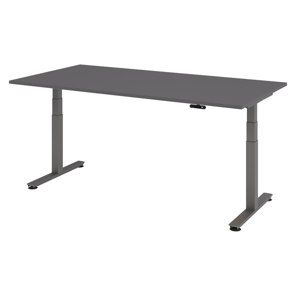 SCHREIBTISCH elektrisch XDSM 100/200/72 cm in Graphitfarben/Graphitfarben - Graphitfarben, Holzwerkstoff (100/200/72cm) - bümö