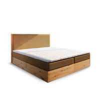 BOXBETT VERDON 140x200 cm mit Matratze und Topper - Gelb - Gelb, Holz (140/200cm) - MASSENO