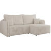 ECKSCHLAFSOFA MESTO L Beige Cord - rechts - Beige/Schwarz, Kunststoff/Textil (147/227cm) - MKS