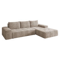 COLTAR Tonseo L, Dreapta - cappuccino/negru, material plastic/material textil (173/275cm) - MIRJAN24
