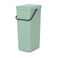 MÜLLEIMER Mit Stay Open Deckel 40 Liter 62 x 26,8 x 34,5 cm Kunststoff Jade - Grün, Kunststoff (26.8/62/34.5cm) - PROREGAL