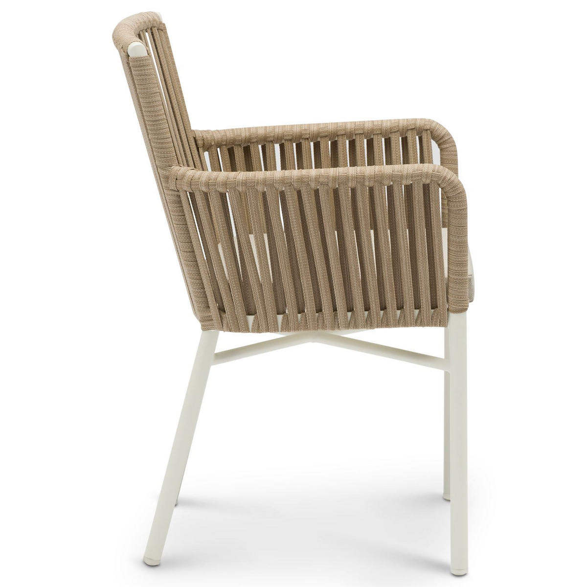 GARTENSTÜHLE AFUERA 6ER-SET - Weiß, Textil/Metall (56/85/59cm) - IDIMEX