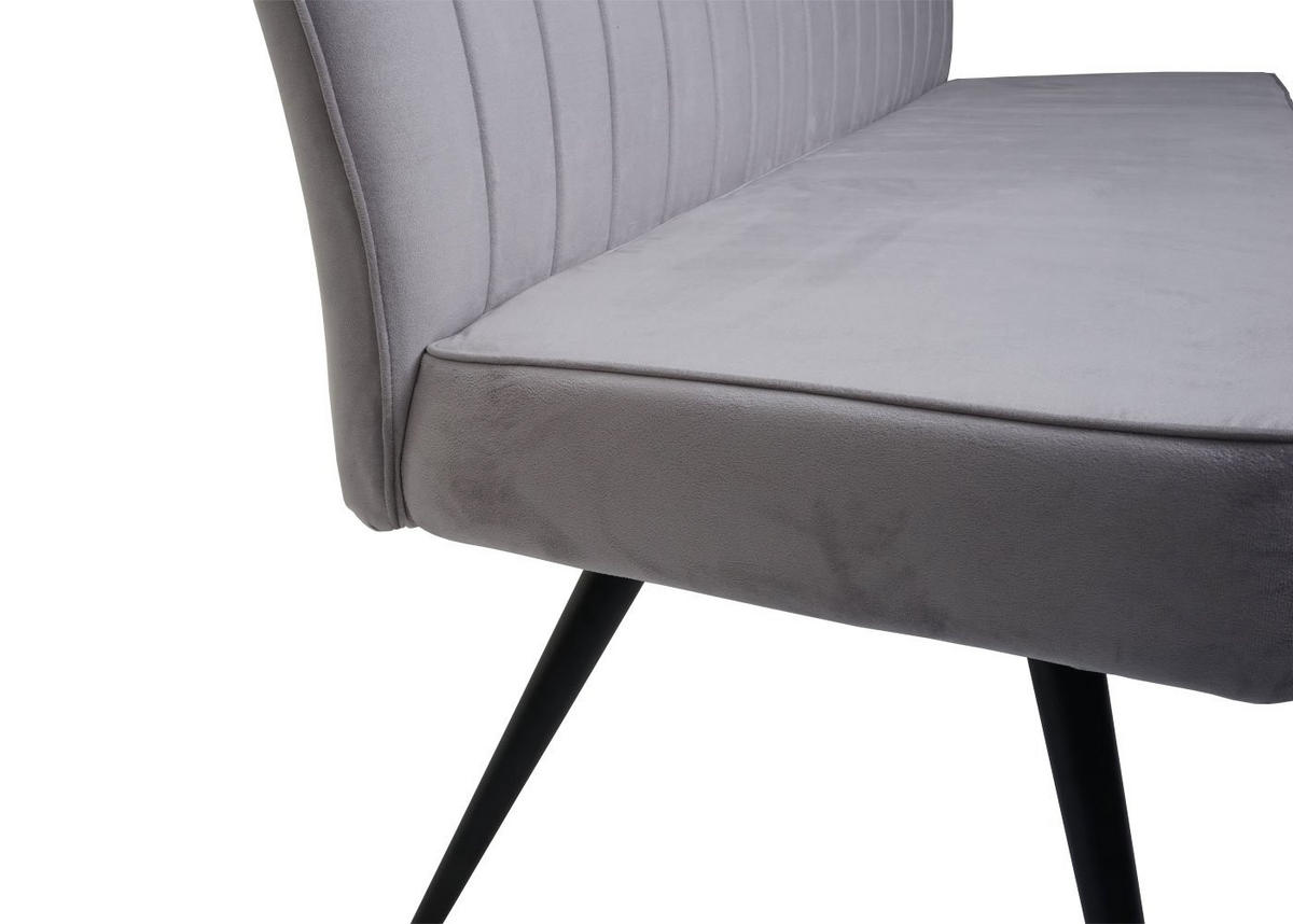 SITZBANK Hellgrau - Hellgrau, Metall (160/90/60cm) - MCW