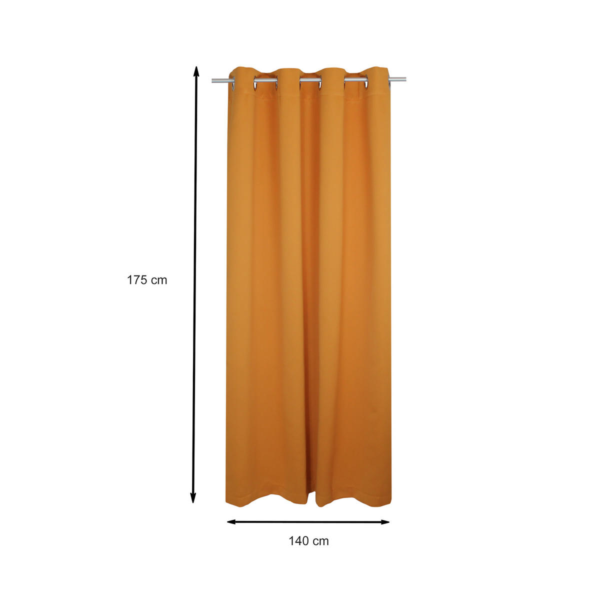 VERDUNKELUNGSVORHANG Ösen 140/175 cm Orange - Orange, Textil (140/175cm) - TiborTex