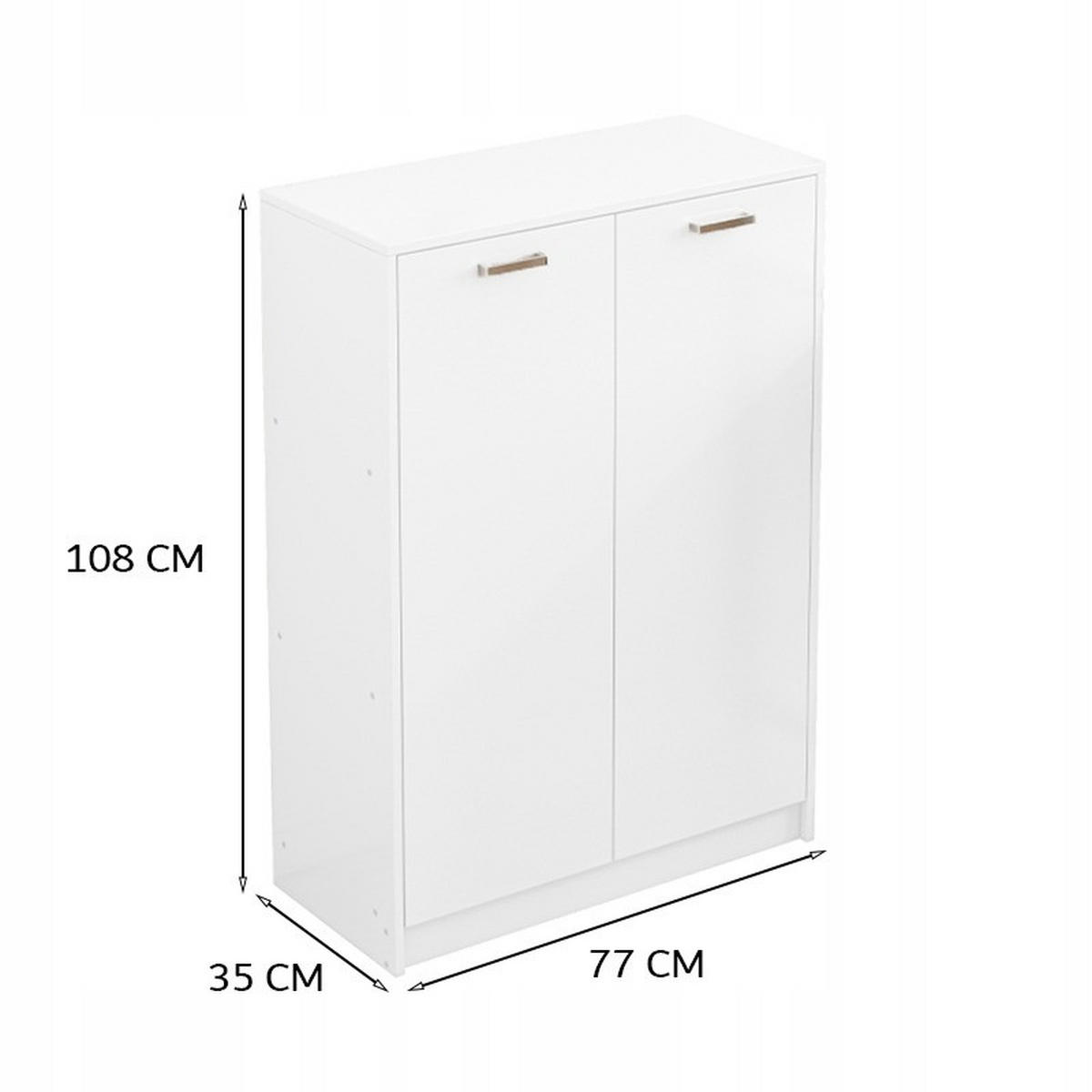 BÜCHERREGAL, weiß 77/35/108 cm - Weiß, Holzwerkstoff (77/108/35cm)