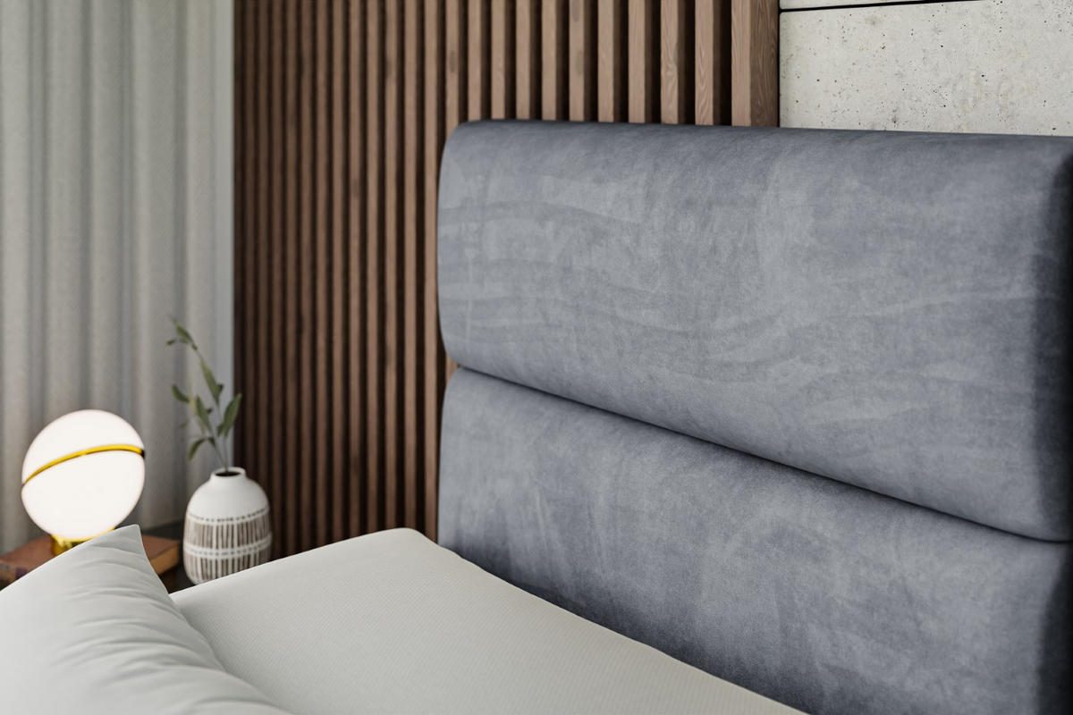 BOXSPRINGBETT elektrisch verstellbar mit 2 Matratzen H4/Taschenfederung MAYA EL 140 x 200 Hellgrau - Hellgrau, Holzwerkstoff (147/200cm) - ALTDECOR