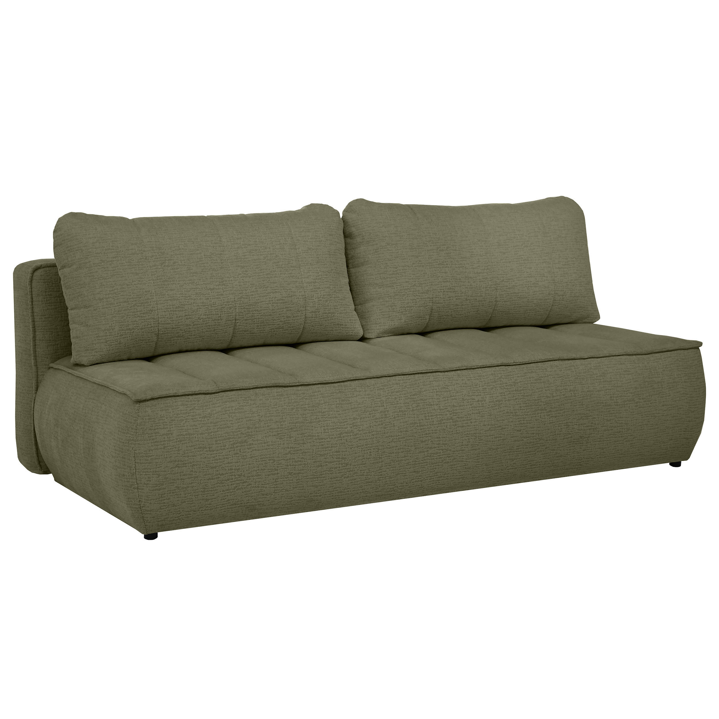 SCHLAFOSOFA Doris mit Schlaffunktion und Bettkasten, DL-System, Grün - Grün, Textil (210/88/100cm) - Beautysofa
