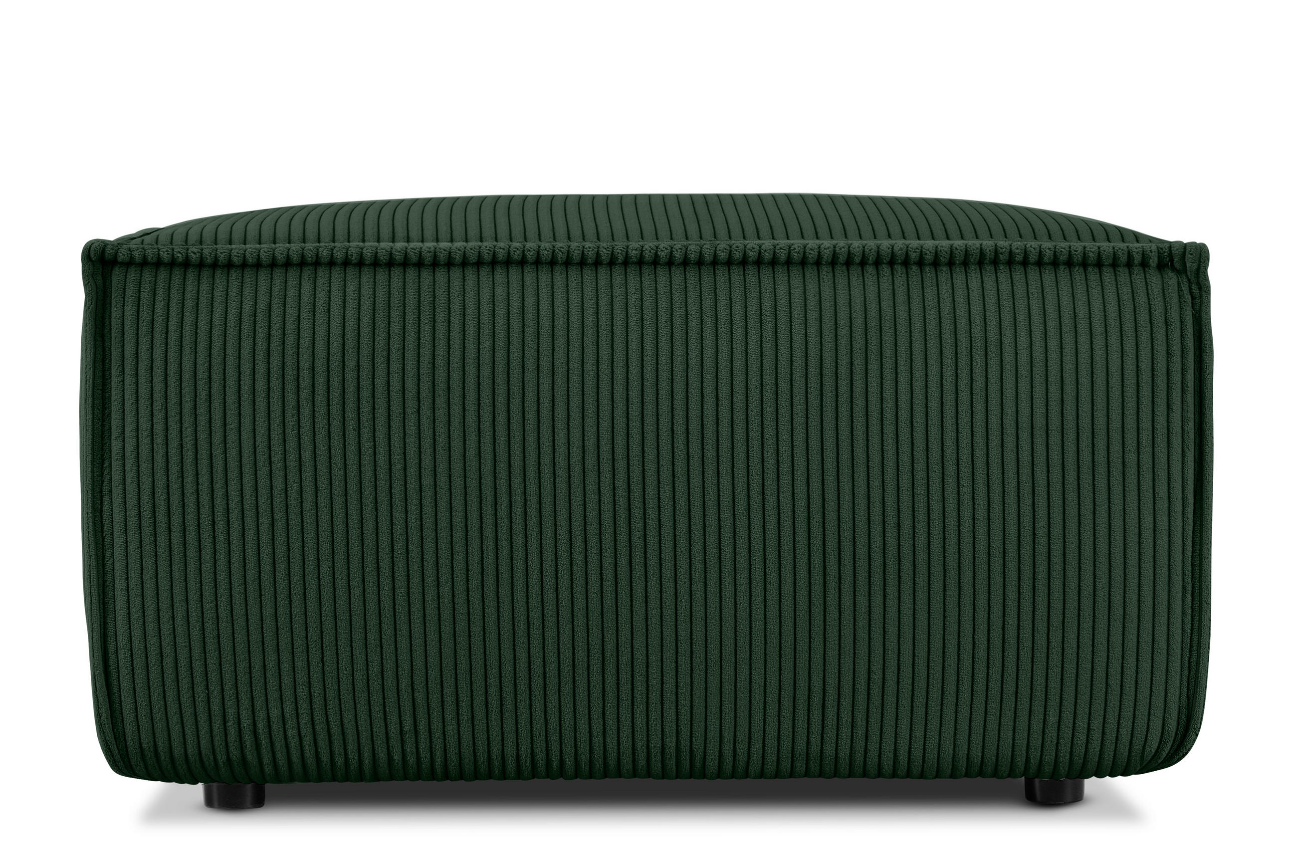 SITZPOUF NAPI gefederte Sitzfläche, dunkelgrün - Dunkelgrün/Schwarz, Textil (83/45/83cm) - KONSIMO®
