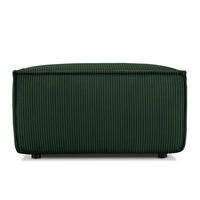 SITZPOUF NAPI gefederte Sitzfläche, dunkelgrün - Dunkelgrün/Schwarz, Textil (83/45/83cm) - KONSIMO®