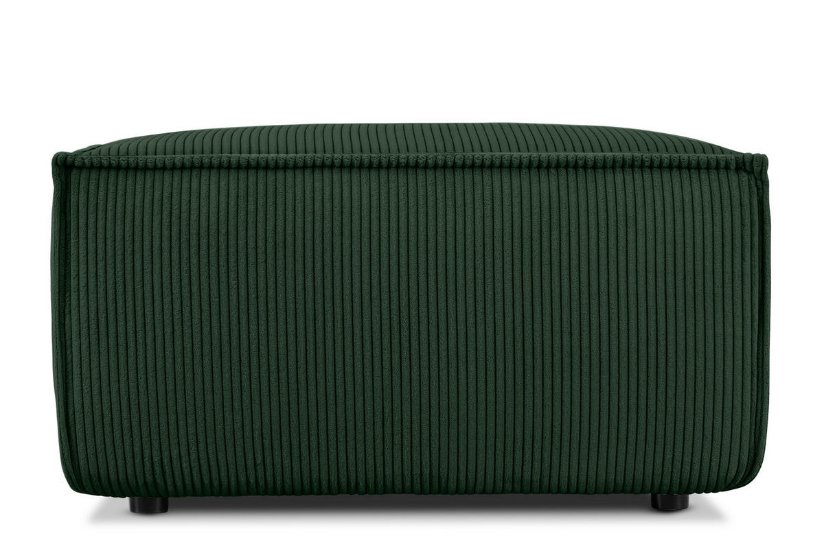 SITZPOUF NAPI gefederte Sitzfläche, dunkelgrün - Dunkelgrün/Schwarz, Textil (83/45/83cm) - KONSIMO®