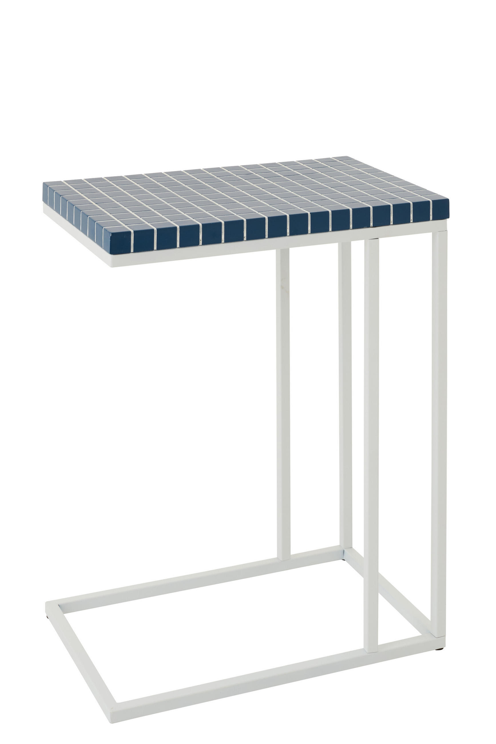 BEISTELLTISCH RECHTECKIG Blau - Blau, Metall (47.5/29.5/60.5cm) - J-Line