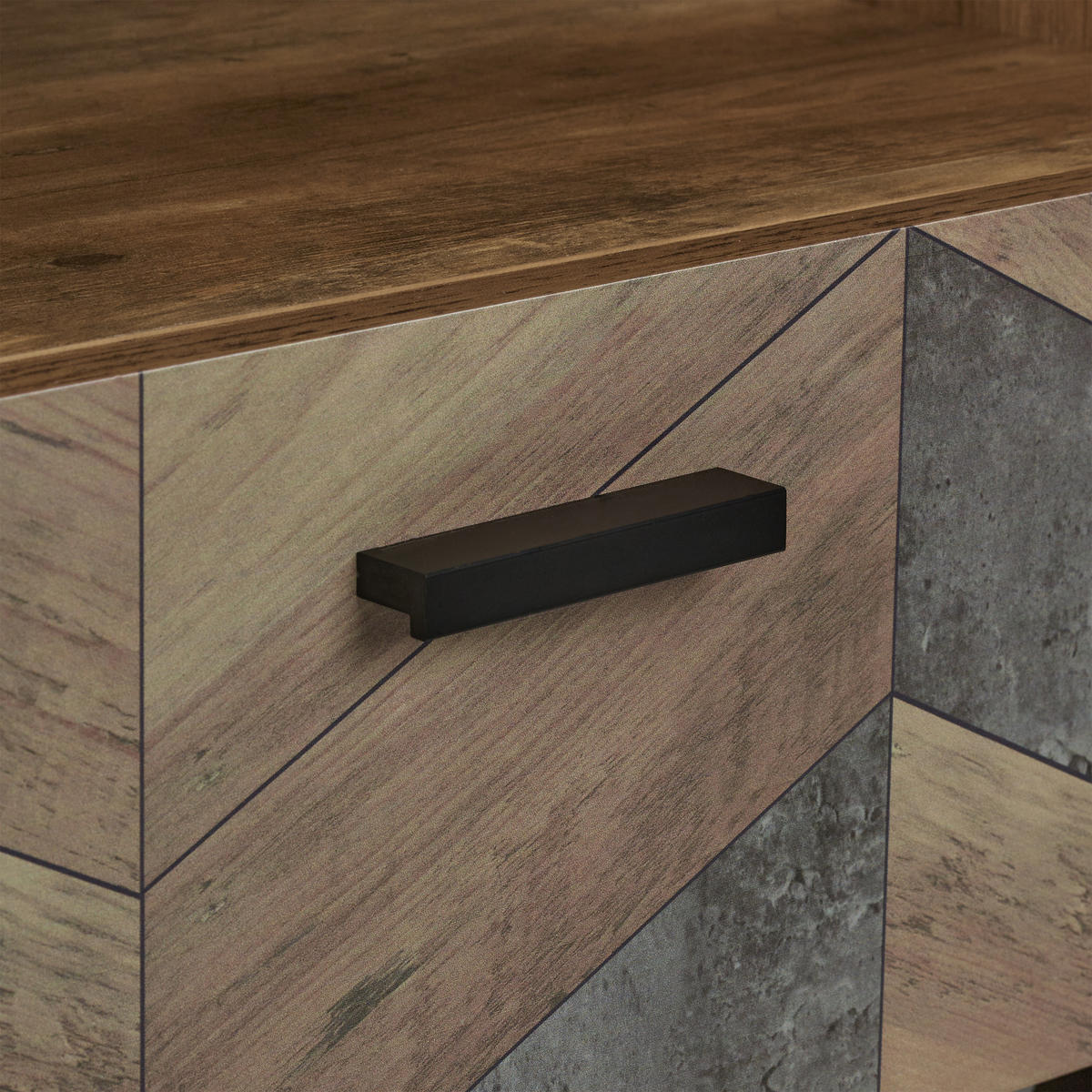 NACHTTISCH - Hellbraun, Holzwerkstoff/Metall (42/50/53cm) - Relaxdays