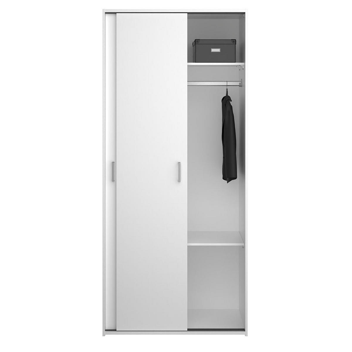 KLEIDERSCHRANK, Space, Weiß, Holzwerkstoff, 78 x 49 x 176 cm - Weiß, Holzwerkstoff (78/176/49cm) - ebuy24