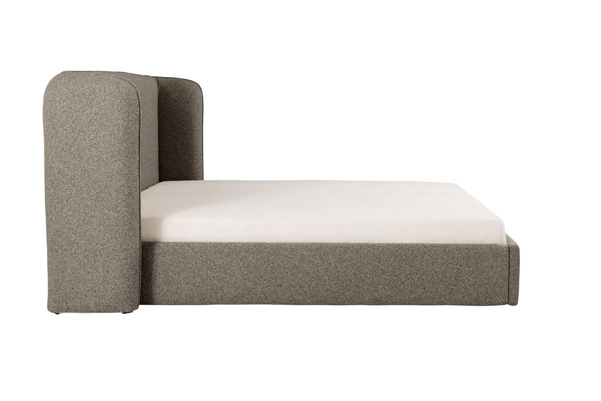 POLSTERBETT mit Bettkasten und Matratze VELUNA, Braun, 180x200 cm - Braun, Textil (180/200cm) - KS Home Concept