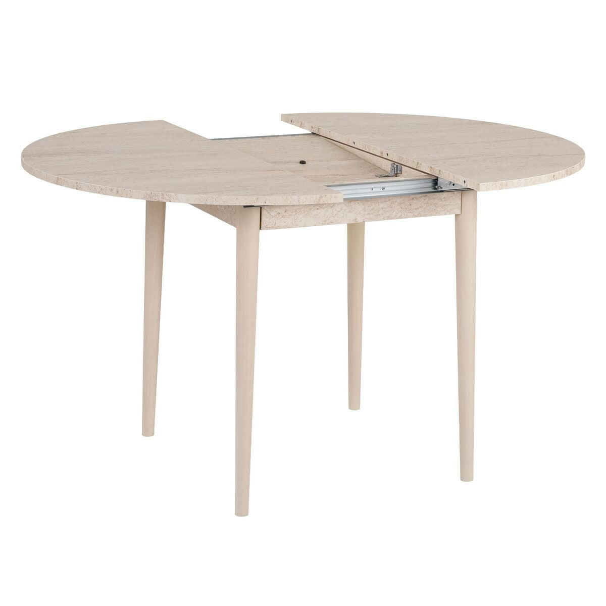 ESSTISCH ausziehbarer von 100 bis 131 cm mit runder Tischplatte 100/100/75 cm - Eiche Artisan, Holzwerkstoff (111/100/75cm) - Calicosy