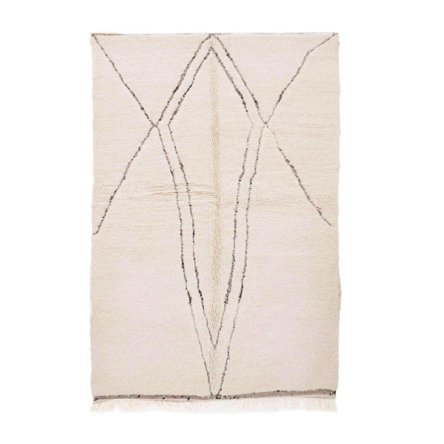 BERBERTEPPICH aus reiner Wolle 157x 243 cm - Beige, Naturmaterialien (157/243cm) - AFK Living