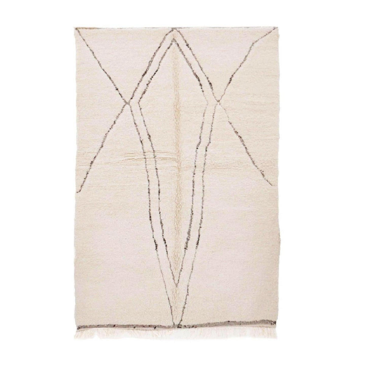 BERBERTEPPICH aus reiner Wolle 157x 243 cm - Beige, Naturmaterialien (157/243cm) - AFK Living