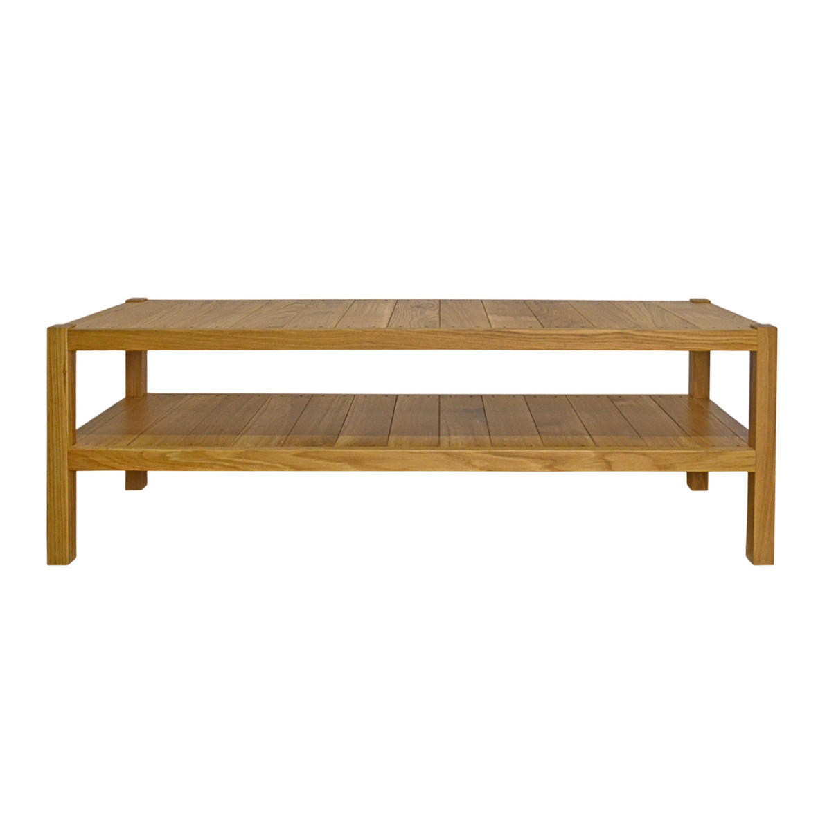 KAFFEETISCH im industriellen Stil für das Wohnzimmer ROSCO - Eichefarben, Holz (45/140/45cm) - Rawood Furniture