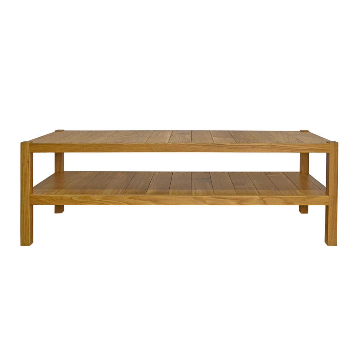 KAFFEETISCH im industriellen Stil für das Wohnzimmer ROSCO - Eichefarben, Holz (45/140/45cm) - Rawood Furniture