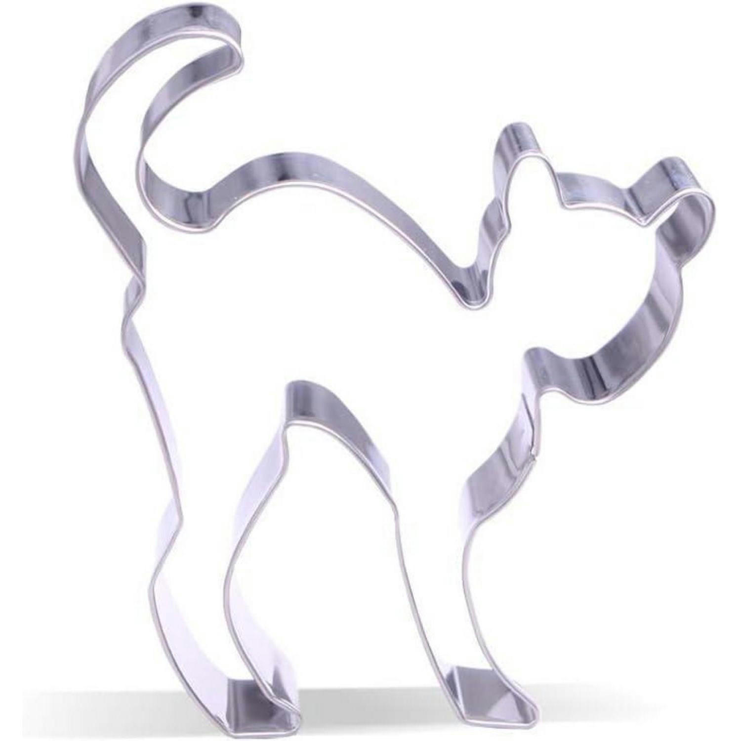AUSSTECHFORM Katze Edelstahl 10,7 cm - Silberfarben, Metall (9.5/2.5/10.7cm)