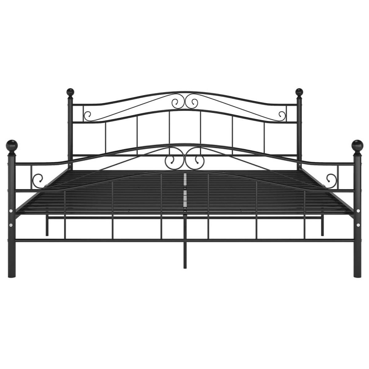 BETT Schwarz Metall 140/200 Cm - Schwarz, Metall (140/200cm) - vidaXL