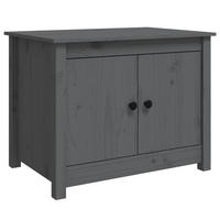 COUCHTISCH Grau 71x49x55 cm Massivholz Kiefer - Grau, Holz (71/49/55cm) - furnicato