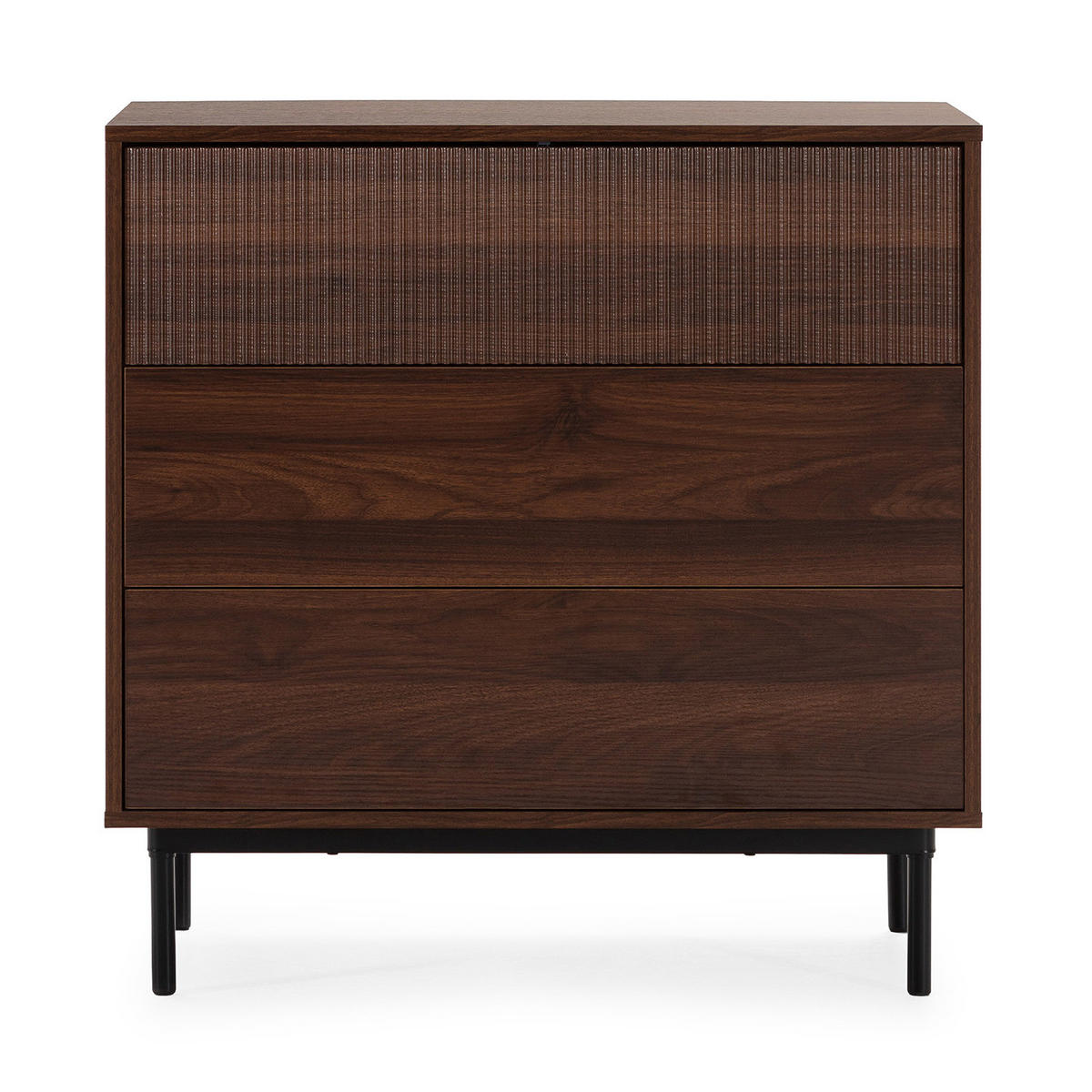 COMODA 80/80/40 Florida aspect de nuc comun - culoare nucă, compozit lemnos (80/80/40cm) - VS Venta-stock