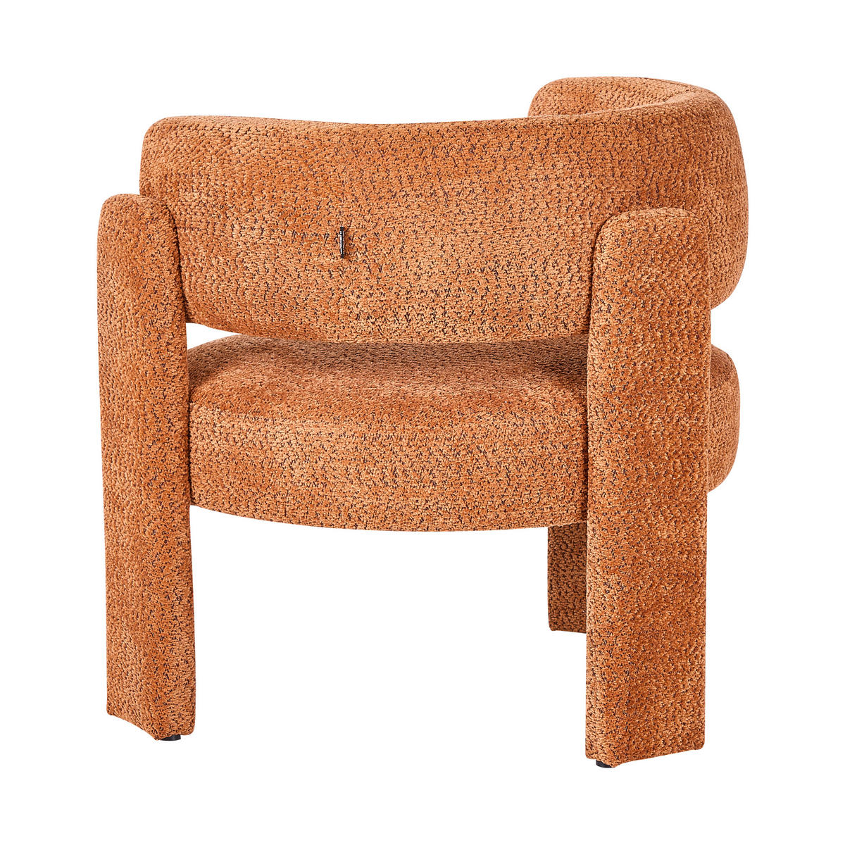 SESSEL Chenillegewebe Orange Burea - Orange, Holzwerkstoff/Textil (80/74/70cm) - Beliani