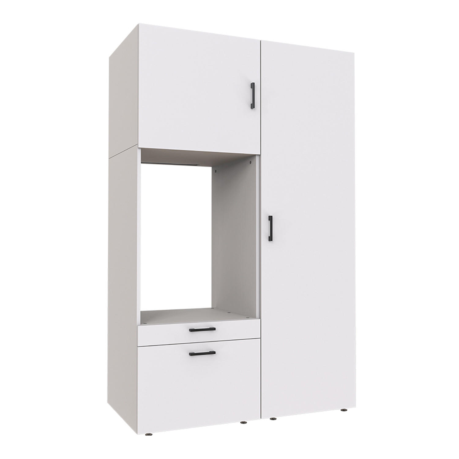 WASCHMASCHINENSCHRANK Serie 2 127cm Breit, 205cm Hoch - Weiß, Holzwerkstoff (127/205/67cm)