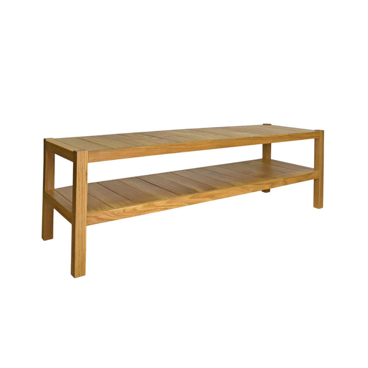 KAFFEETISCH im industriellen Stil für das Wohnzimmer ROSCO - Eichefarben, Holz (45/140/45cm) - Rawood Furniture