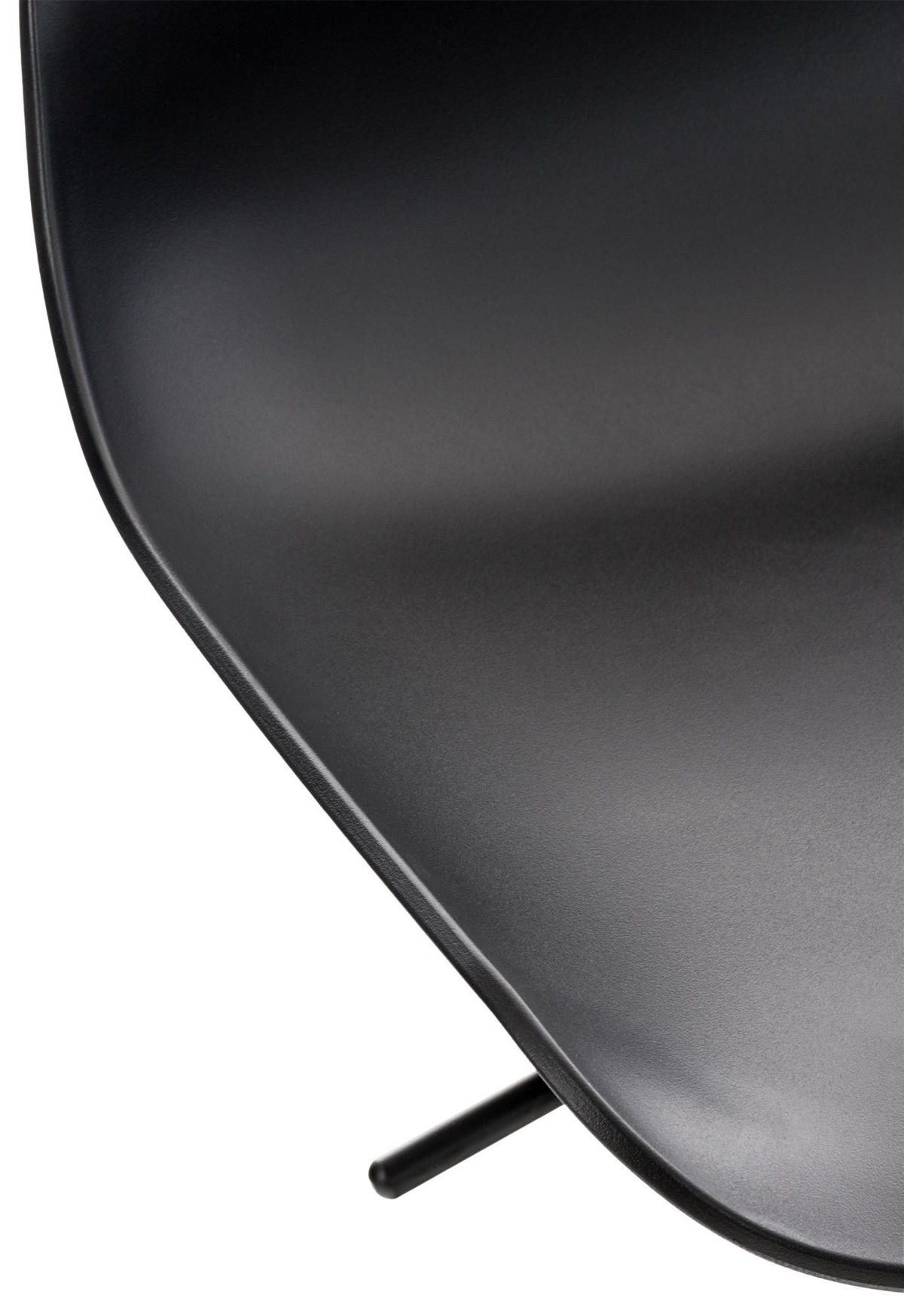 BARHOCKER Kunststoff schwarz - Schwarz, Kunststoff/Metall (43/69/44cm) - CLP