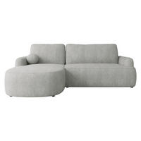 ECKSOFA Loridu, Seite: Links - Hellgrau/Schwarz, Holz/Kunststoff (250/174cm) - MIRJAN24