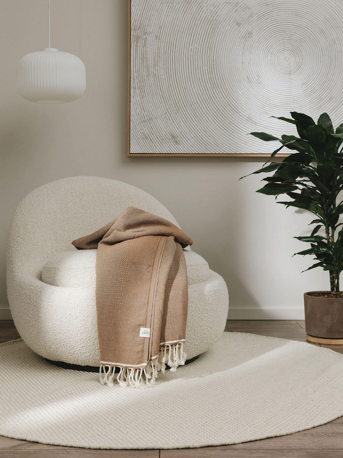 DECKE Olivia Braun 140x200 cm - Braun, Textil (140/200cm) - benuta Pure