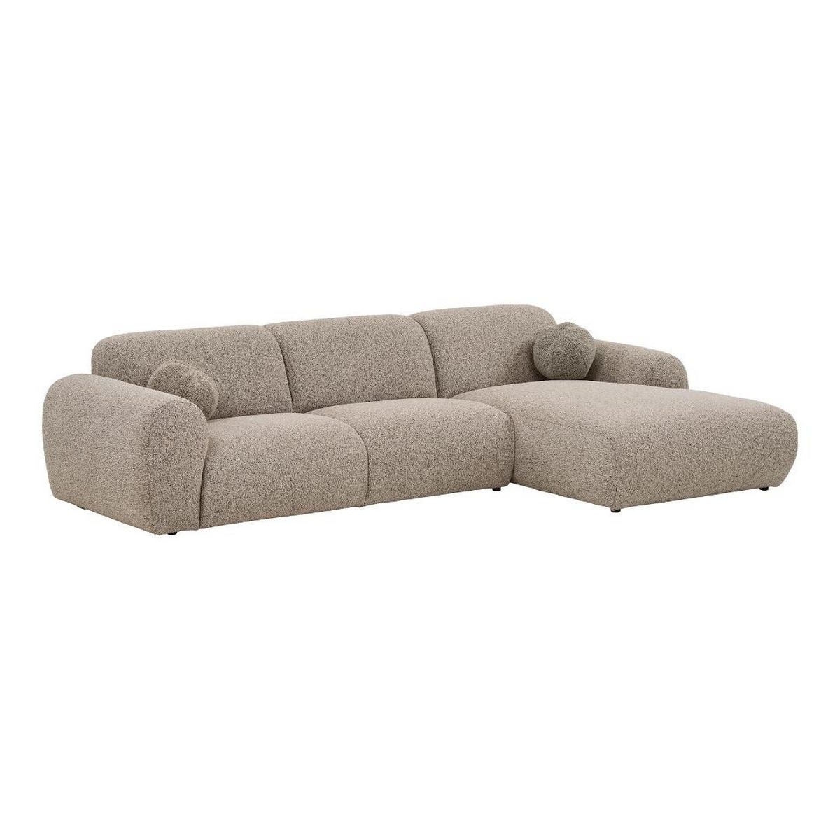 SOFA, Astrid, Stühle Grau, Polyester, 177 x 300 x 75 cm - Grau, Textil (177/300cm) - ebuy24