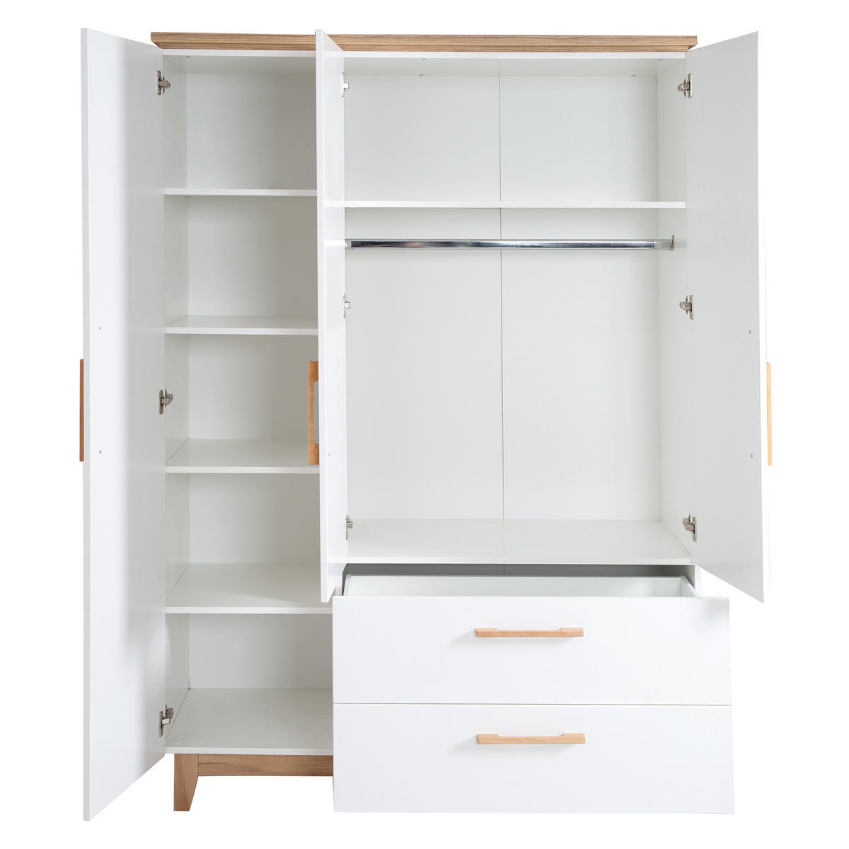 BABYZIMMER-SET Finn, 3-teilig - Weiß, Holzwerkstoff (76/82.5/144cm) - Roba