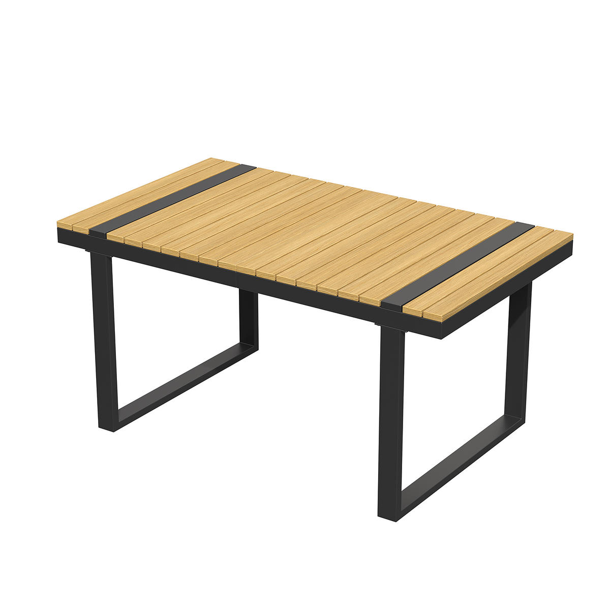 LOUNGEGARNITUR aus Stahl & Polyester Grau mit 2-in-1 Dining & Lounge - Grau, Metall - Modfu