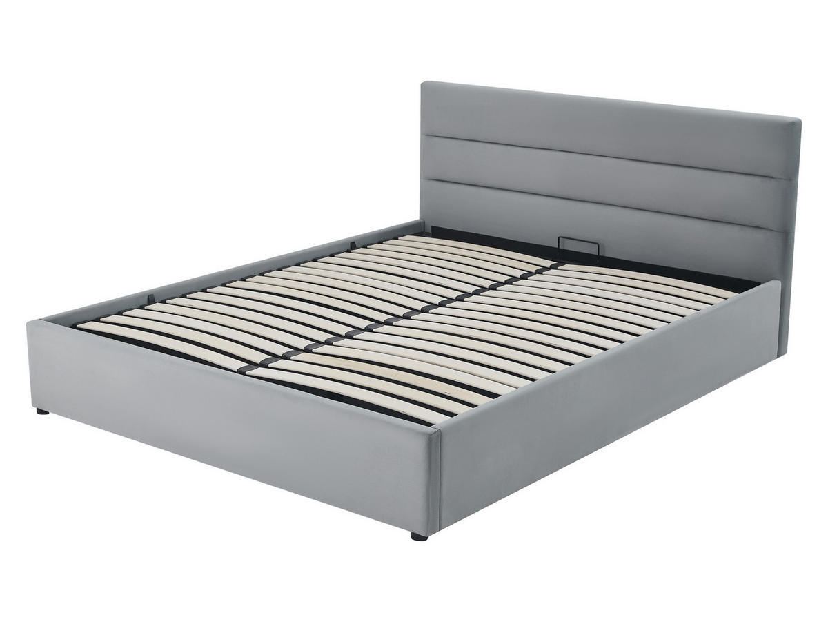 POLSTRBETT Lutko 8040 - Schwarz/Naturfarben, Holzwerkstoff/Kunststoff (140/200cm) - MIRJAN24