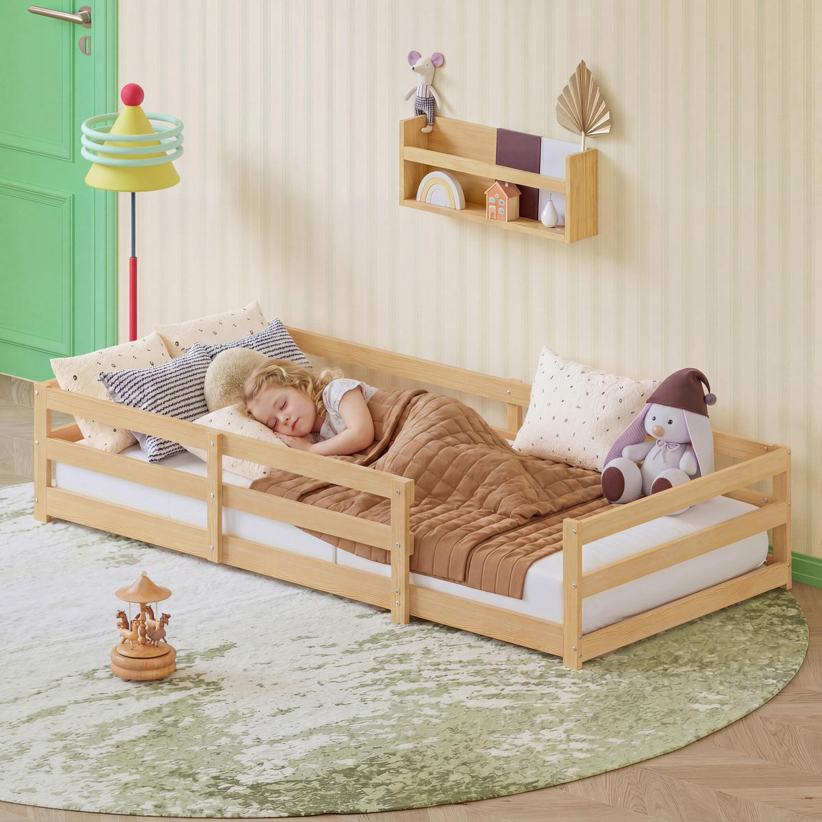 KINDERBETT 90/200 cm in Natur - Naturfarben, Holz/Holzwerkstoff (90/200cm) - WISHDOR